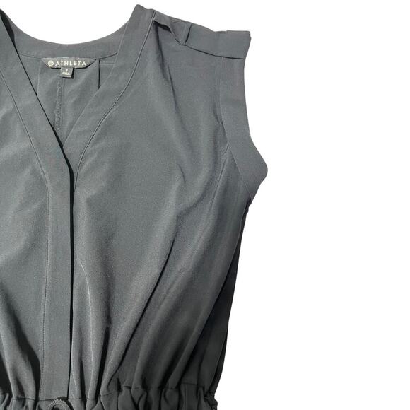 Athleta Black Utility Romper Size 2 Women’s Sleeveless V-Neck Pockets - Picture 10 of 16